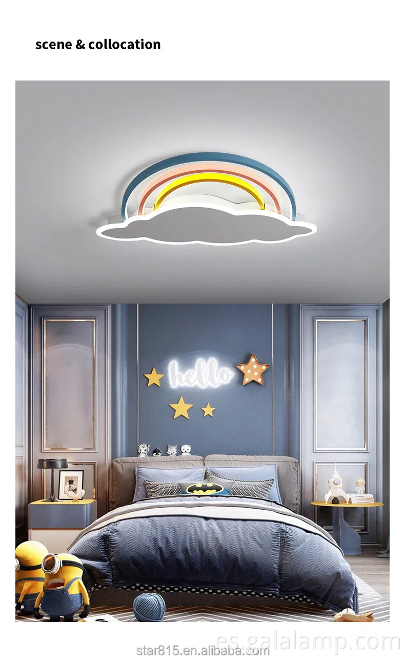 Luz de techo de dormitorio, creatividad moderna, habitación de la sala de iluminación inteligente